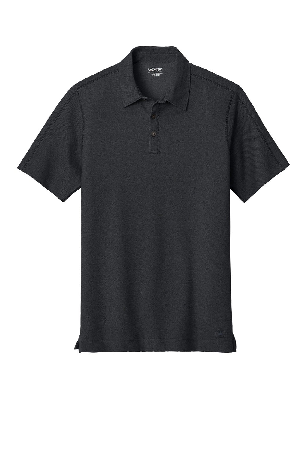 Ogio OG126 Mens Onyx Moisture Wicking Short Sleeve Polo Shirt Blacktop Flat Front