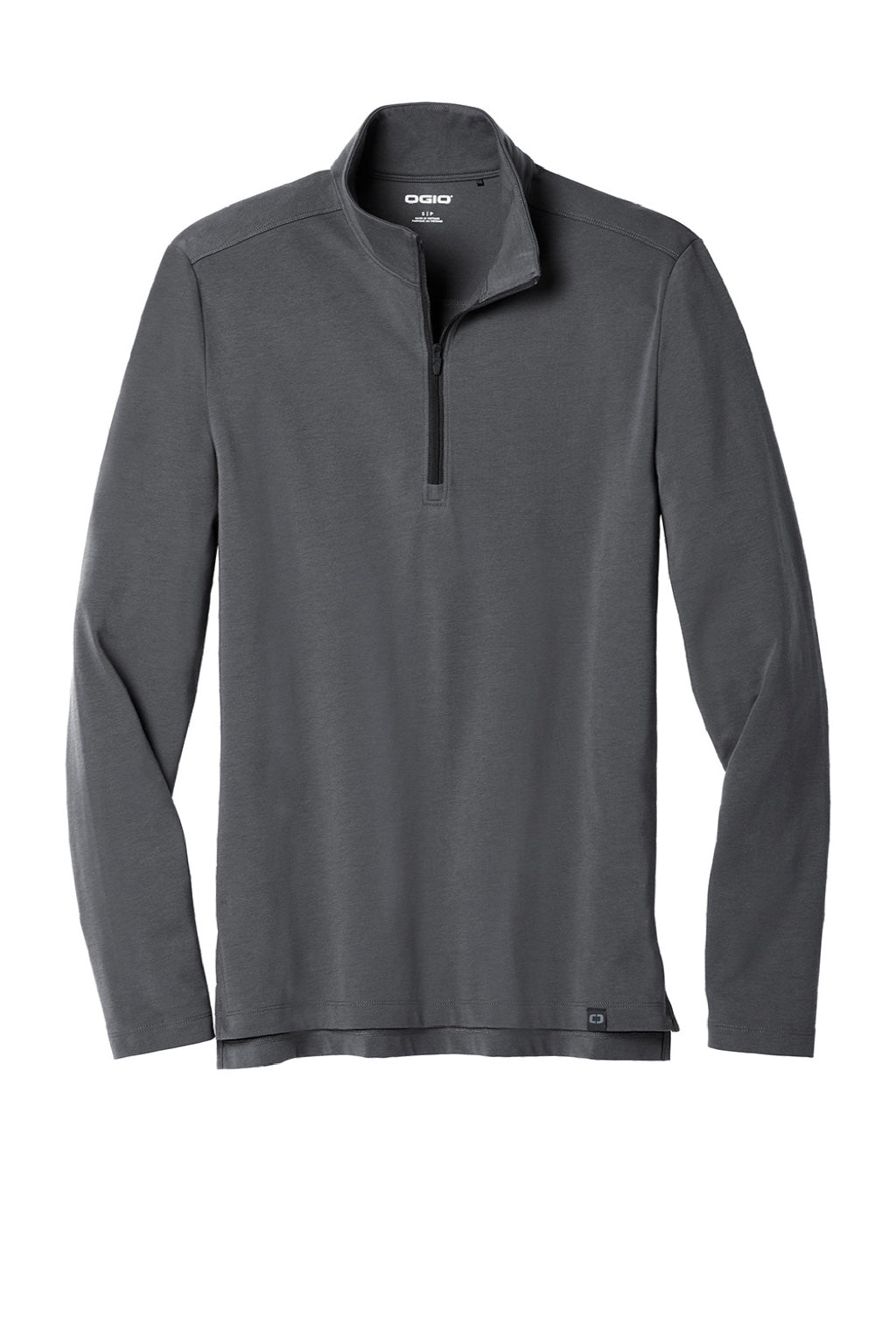Ogio OG139 Mens Limit Moisture Wicking 1/4 Zip Sweatshirt Diesel Grey Flat Front