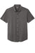 Ogio OG141 Mens Gravitate Moisture Wicking Short Sleeve Button Down Shirt Heather Dark Grey Flat Front