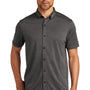 Ogio Mens Gravitate Moisture Wicking Short Sleeve Button Down Shirt - Heather Dark Grey