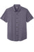 Ogio OG141 Mens Gravitate Moisture Wicking Short Sleeve Button Down Shirt Heather Navy Blue Flat Front