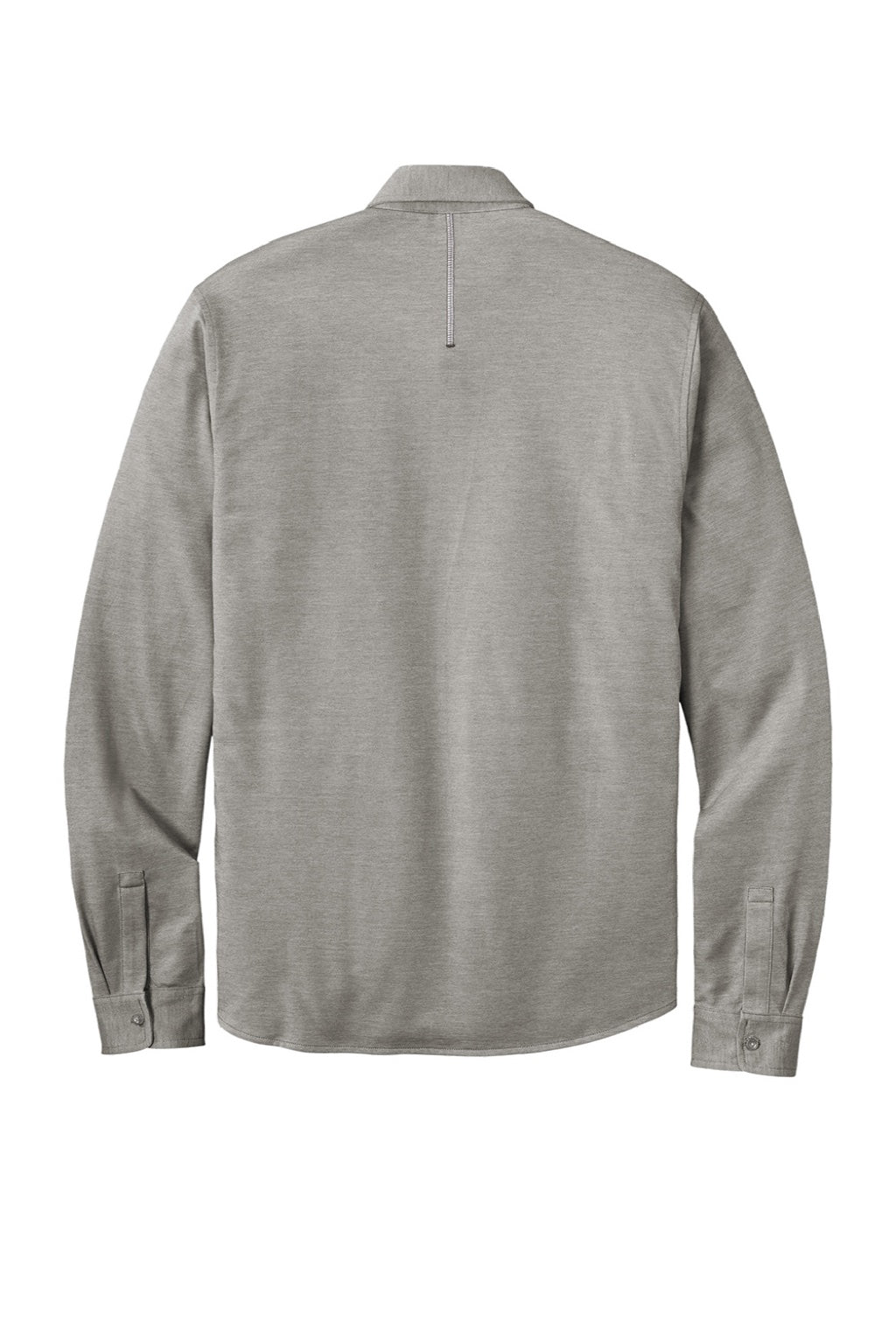 Ogio OG145 Mens Code Stretch Moisture Wicking Long Sleeve Button Down Shirt Heather Tarmac Grey Flat Back