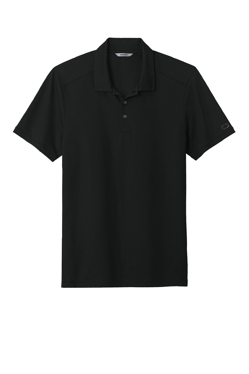 Ogio OG146 Mens Code Stretch Moisture Wicking Short Sleeve Polo Shirt Blacktop Flat Front