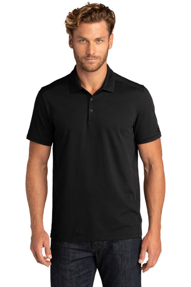 Ogio OG146 Mens Code Stretch Moisture Wicking Short Sleeve Polo Shirt Blacktop Model Front