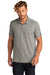 Ogio OG146 Mens Code Stretch Moisture Wicking Short Sleeve Polo Shirt Heather Tarmac Grey Model Front