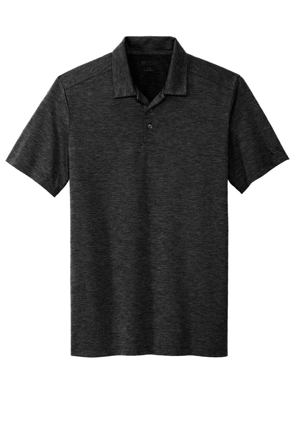 Ogio OG147 Mens Evolution Moisture Wicking Short Sleeve Polo Shirt Blacktop Flat Front