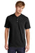 Ogio OG148 Mens Evolution Moisture Wicking Short Sleeve Henley T-Shirt Blacktop Model Front
