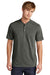 Ogio OG148 Mens Evolution Moisture Wicking Short Sleeve Henley T-Shirt Tarmac Grey Model Front