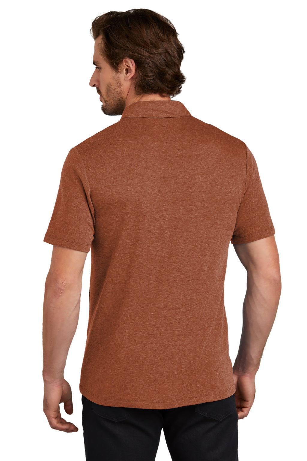 Ogio OG150 Mens Command Short Sleeve Polo Shirt Deep Rust Model Back