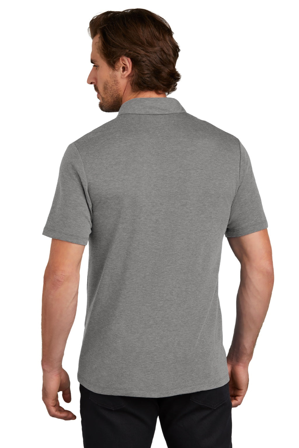Ogio OG150 Mens Command Short Sleeve Polo Shirt Gear Grey Model Back