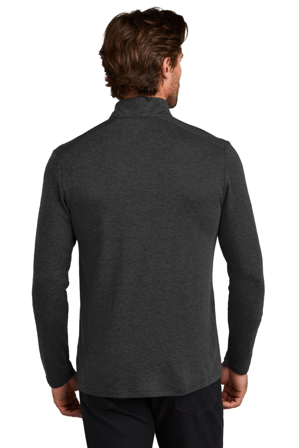 Ogio OG151 Mens Command 1/4 Snap Long Sleeve Sweater Blacktop Model Back