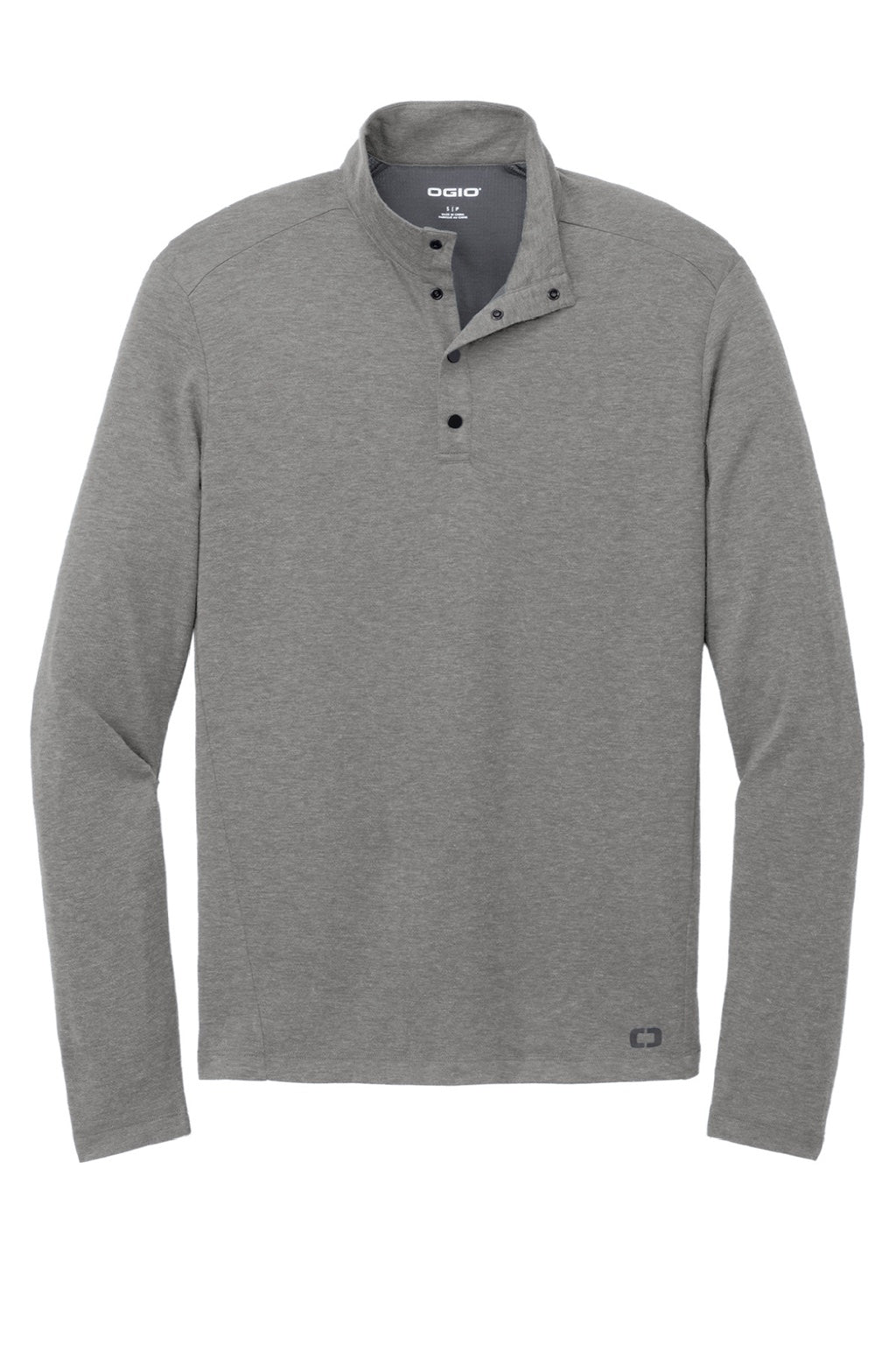 og gear pullover Ogio OG151 Mens Gear Grey Command 1/4 Snap Long Sleeve Sweater — BigTopShirtShop.com