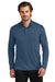 Ogio OG151 Mens Command 1/4 Snap Long Sleeve Sweater Spar Blue Model Front