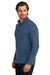 Ogio OG151 Mens Command 1/4 Snap Long Sleeve Sweater Spar Blue Model Side