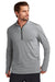 Ogio OG153 Mens Motion Moisture Wicking 1/4 Zip Sweatshirt w/ Pocket Greystone Model Front