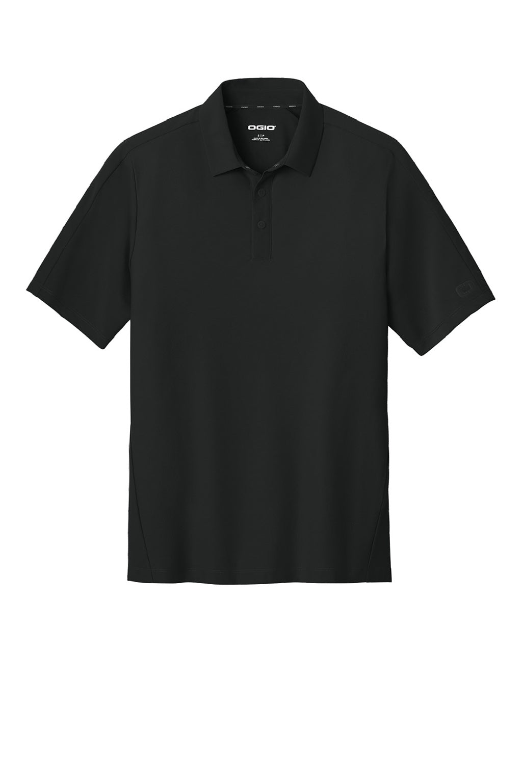 Ogio OG154 Mens Envision Moisture Wicking Short Sleeve Polo Shirt Blacktop Flat Front