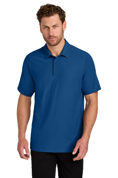 Ogio OG154 Mens Envision Moisture Wicking Short Sleeve Polo Shirt Force Blue Model Front