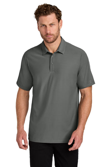 Ogio OG154 Mens Envision Moisture Wicking Short Sleeve Polo Shirt Rogue Grey Model Front