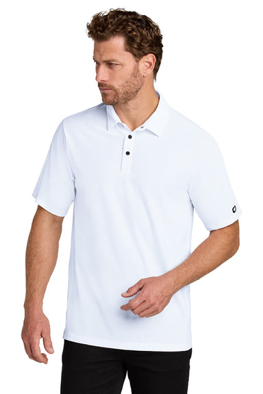 Ogio OG154 Mens Envision Moisture Wicking Short Sleeve Polo Shirt White Model Front