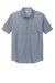 Ogio OG160 Mens Extend Short Sleeve Button Down Shirt w/ Pocket Heather Deep Blue Flat Front