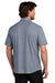 Ogio OG160 Mens Extend Short Sleeve Button Down Shirt w/ Pocket Heather Deep Blue Model Back