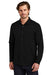 Ogio OG161 Mens Extend Long Sleeve Button Down Shirt w/ Pocket Blacktop Model Front