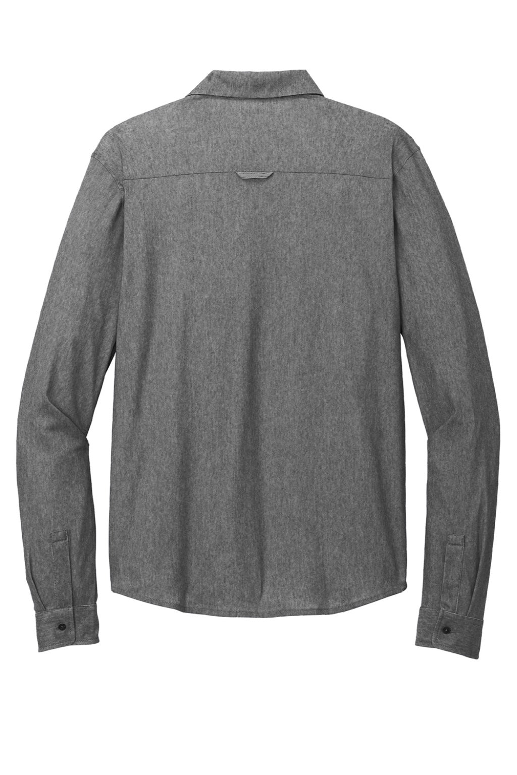 Ogio OG161 Mens Extend Long Sleeve Button Down Shirt w/ Pocket Heather Blacktop Flat Back