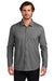 Ogio OG161 Mens Extend Long Sleeve Button Down Shirt w/ Pocket Heather Blacktop Model Front
