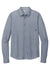 Ogio OG161 Mens Extend Long Sleeve Button Down Shirt w/ Pocket Heather Deep Blue Flat Front