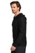 Ogio OG162 Mens Revive Full Zip Hooded Sweatshirt Hoodie w/ Pockets Blacktop Model Side