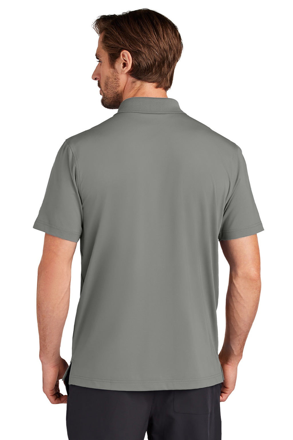 Ogio OG170 Mens Regain Moisture Wicking Short Sleeve Polo Shirt Petrol Grey Model Back