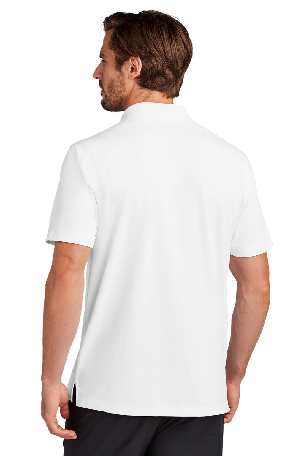 Ogio OG170 Mens Regain Moisture Wicking Short Sleeve Polo Shirt White Model Back