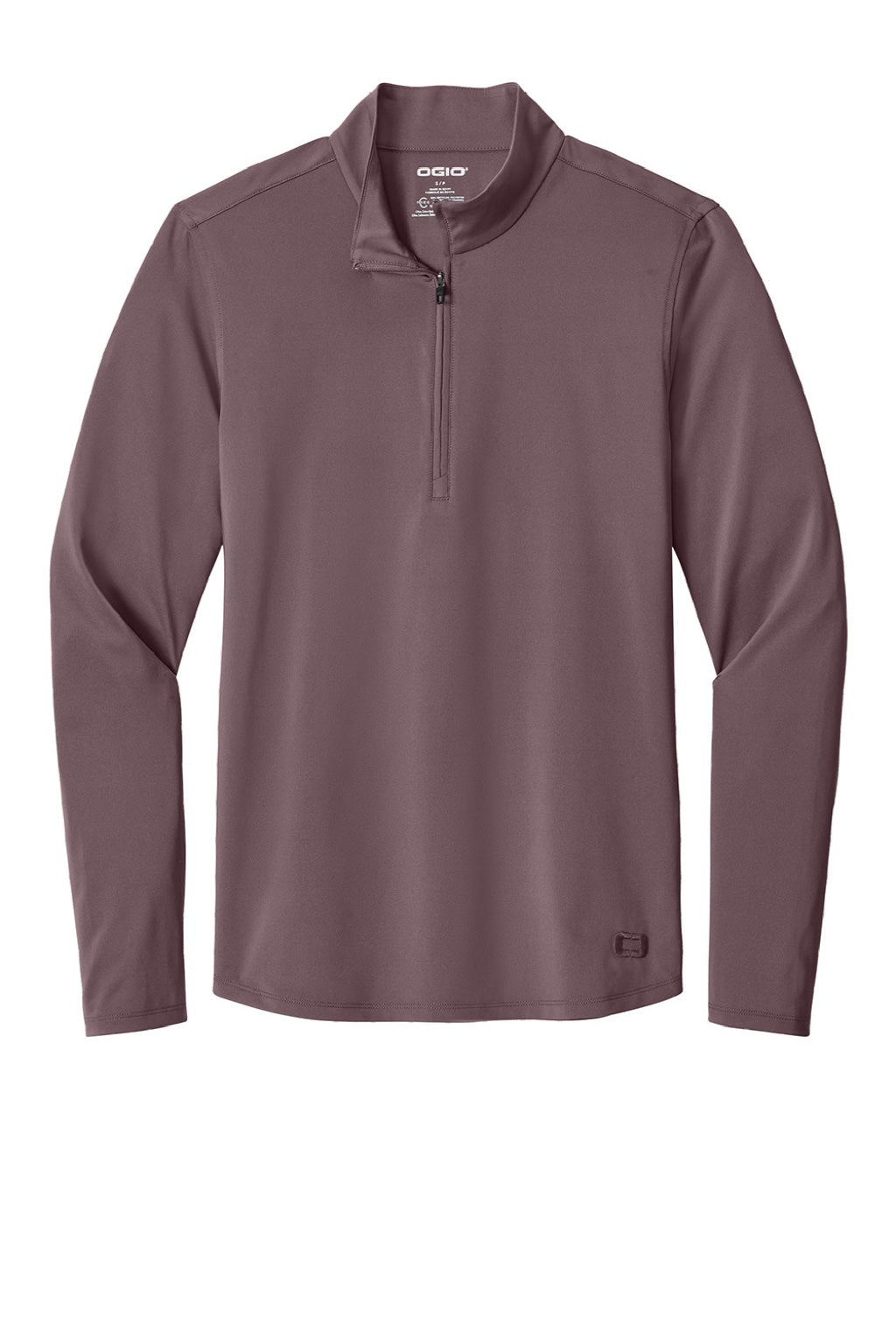 Ogio OG172 Mens Regain 1/4 Zip Sweatshirt Ashen Plum Purple Flat Front