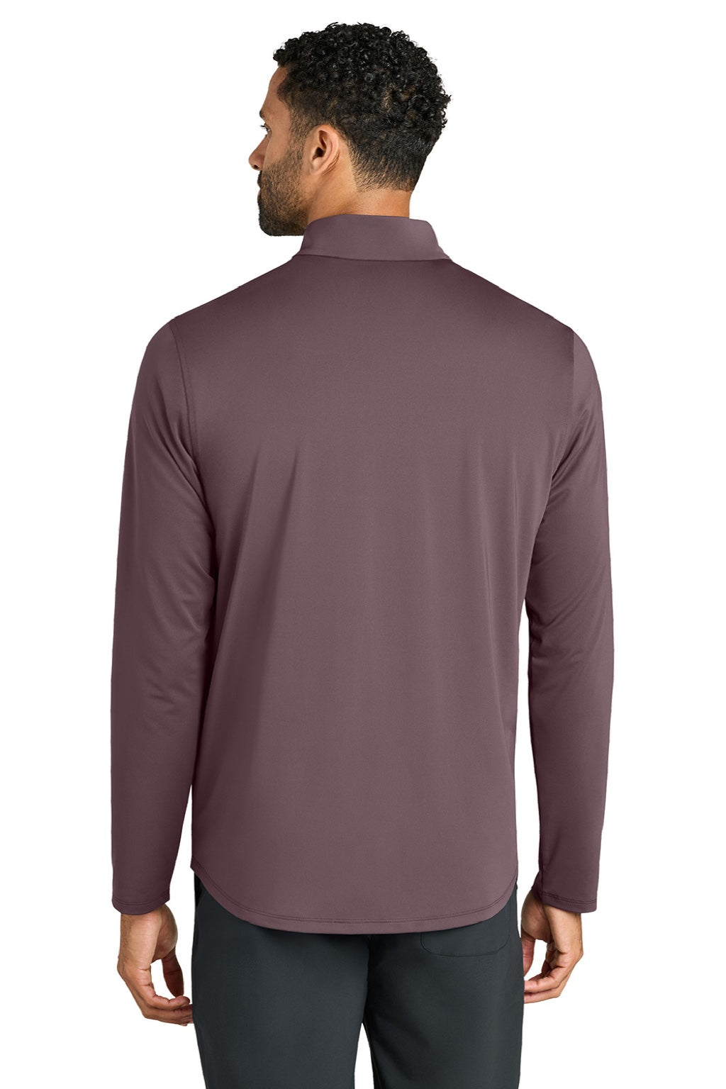 Ogio OG172 Mens Regain 1/4 Zip Sweatshirt Ashen Plum Purple Model Back
