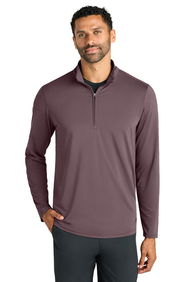 Ogio OG172 Mens Regain 1/4 Zip Sweatshirt Ashen Plum Purple Model Front