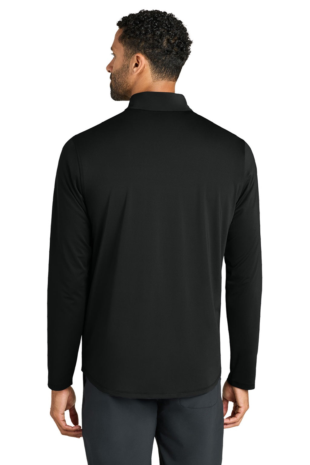 Ogio OG172 Mens Regain 1/4 Zip Sweatshirt Blacktop Model Back