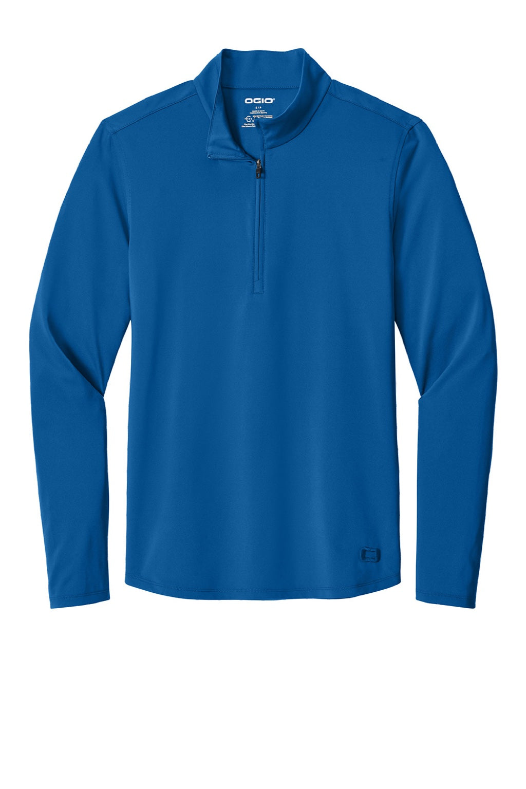 Ogio OG172 Mens Regain 1/4 Zip Sweatshirt Cobalt Blue Flat Front