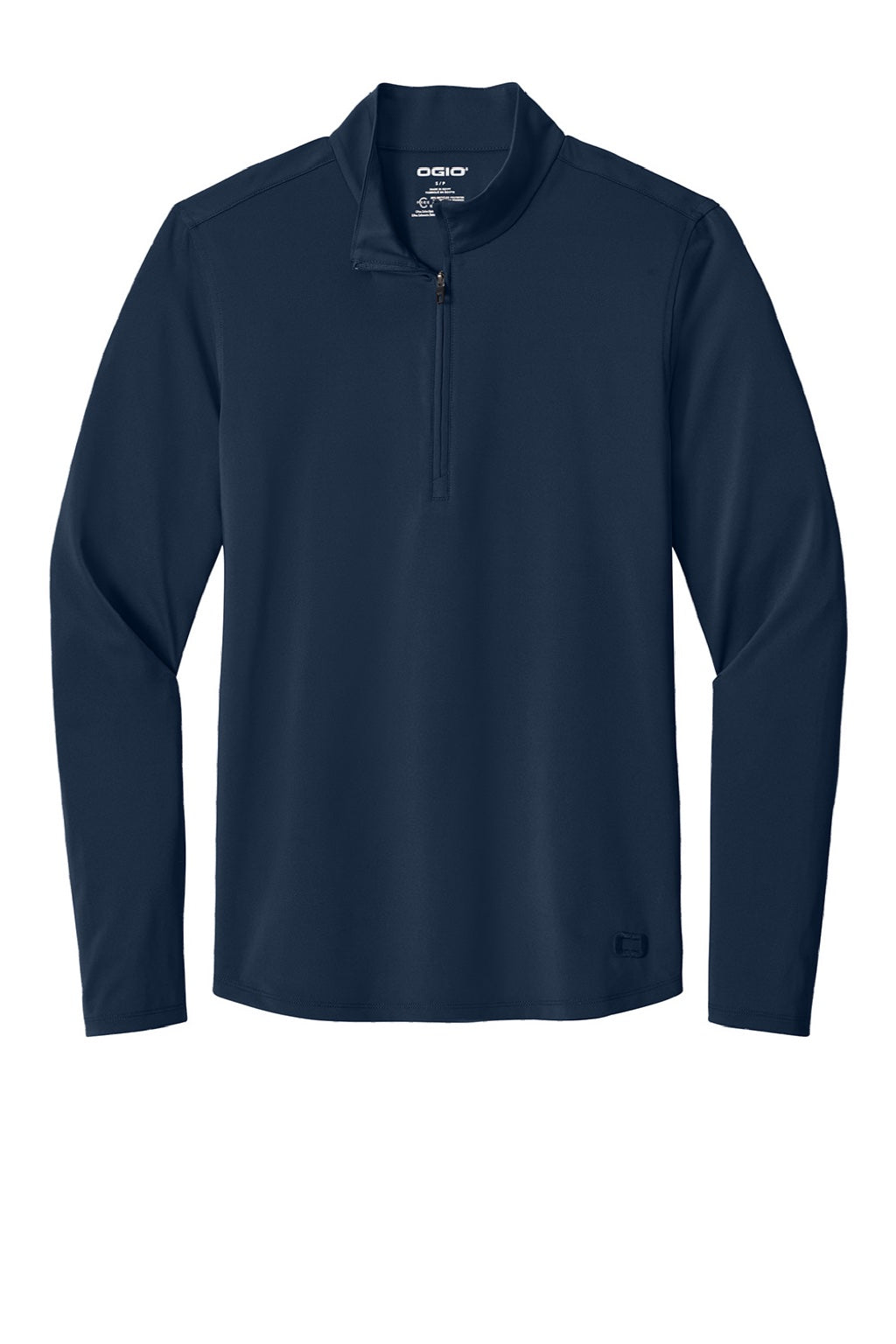 Ogio OG172 Mens Regain 1/4 Zip Sweatshirt River Navy Blue Flat Front