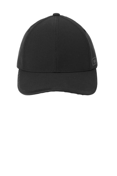 Ogio Hats OG601 Mens Flux Hat Blacktop Flat Front