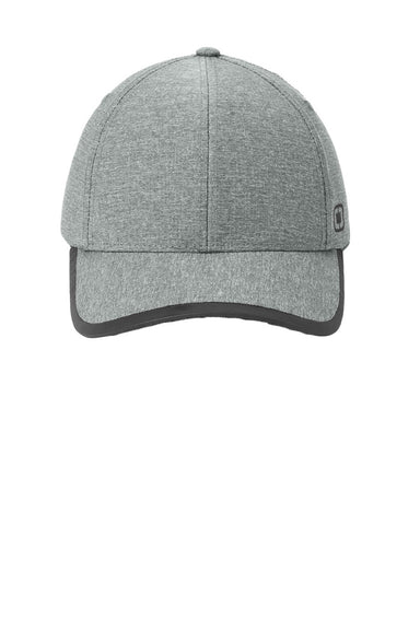 Ogio Hats OG601 Mens Flux Hat Heather Gear Grey Flat Front