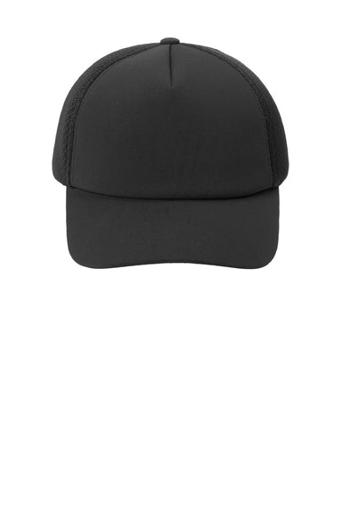 Ogio Hats OG605 Mens Foam Trucker Hat Blacktop Flat Front