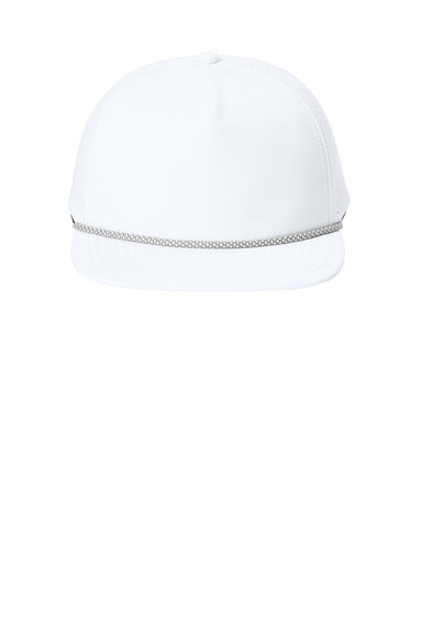 Ogio Hats OG607 Mens Rope Performance Hat White Flat Front
