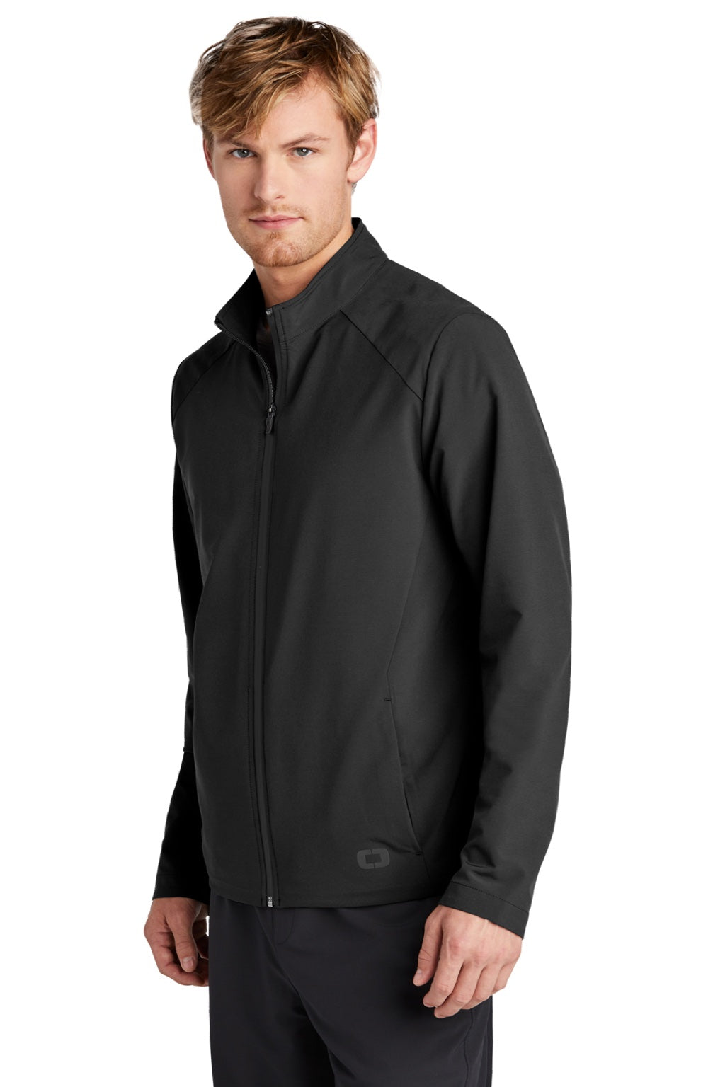 Ogio OG706 Mens Connection Water Resistant Full Zip Jacket Blacktop Model 3q
