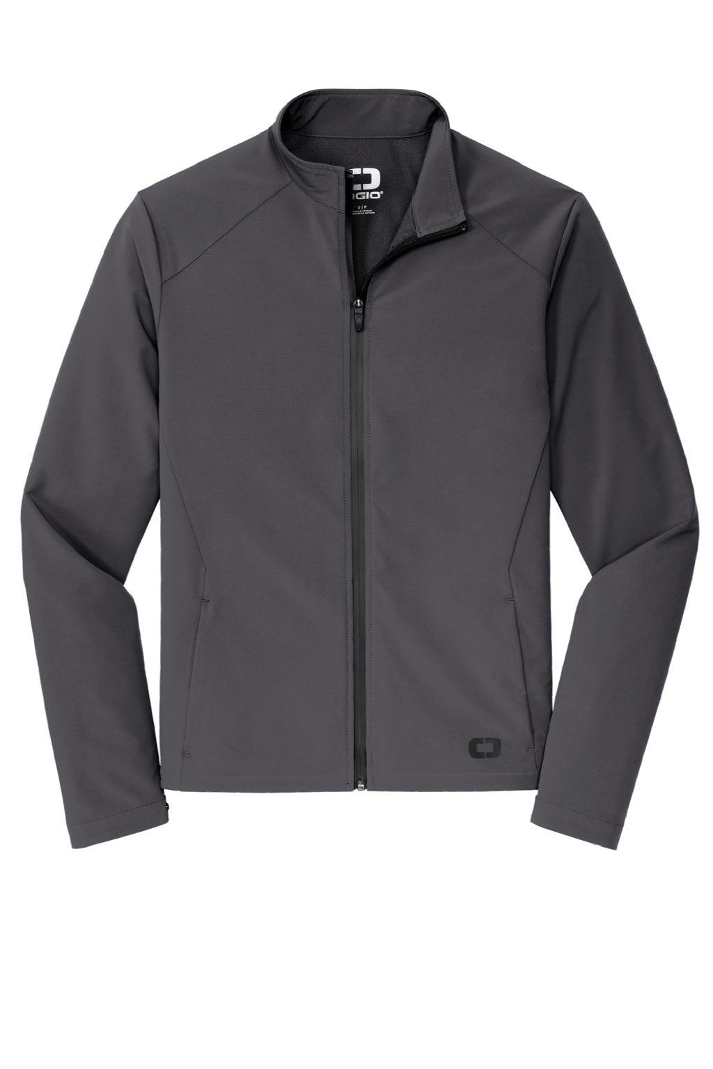 Ogio OG706 Mens Connection Water Resistant Full Zip Jacket Tarmac Grey Flat Front