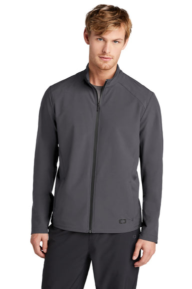 Ogio OG706 Mens Connection Water Resistant Full Zip Jacket Tarmac Grey Model Front