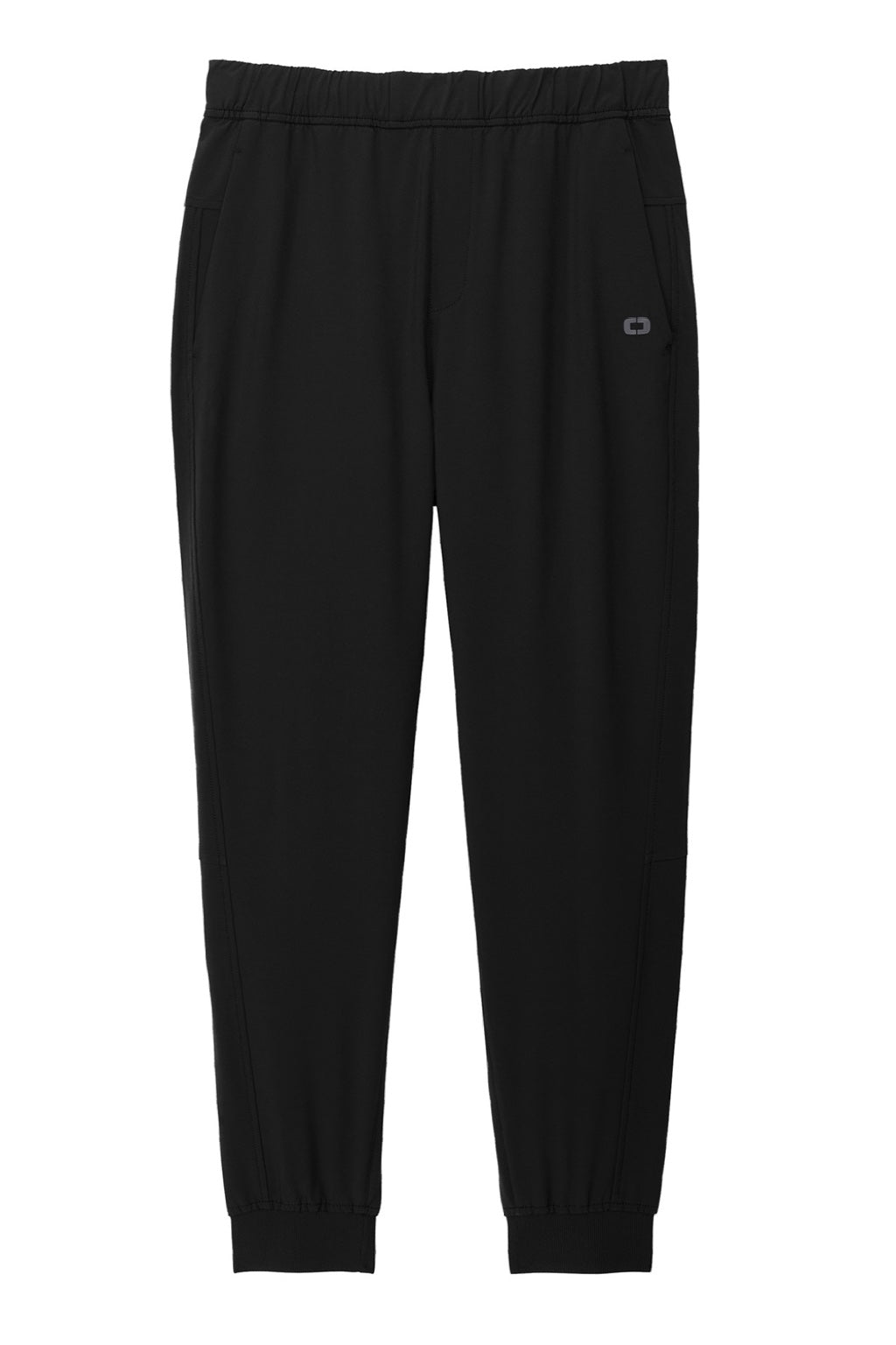 Ogio OG707 Mens Connection Water Resistant Jogger Sweatpants w/ Pockets Blacktop Flat Front