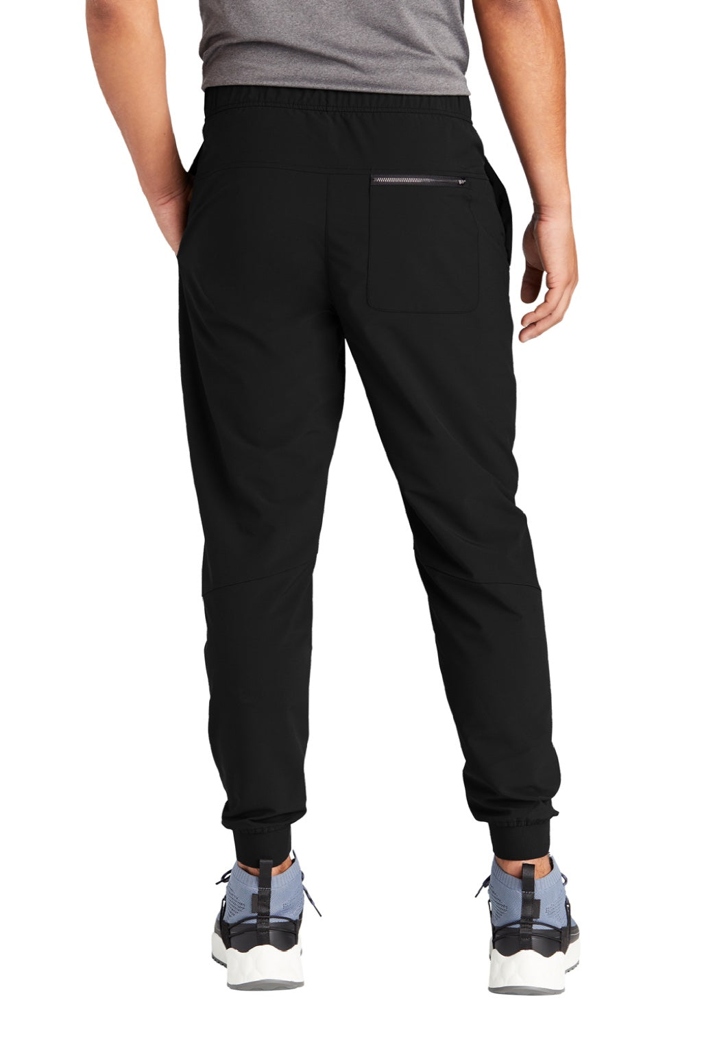 Ogio OG707 Mens Connection Water Resistant Jogger Sweatpants w/ Pockets Blacktop Model Back