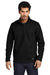 Ogio OG729 Mens Grit Fleece 1/4 Zip Sweatshirt Blacktop Model Front