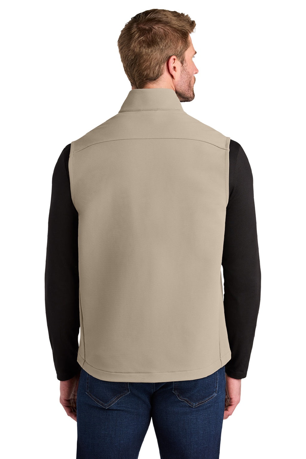 Ogio OG741 Mens Kinetic Full Zip Soft Shell Vest Sahara Model Back