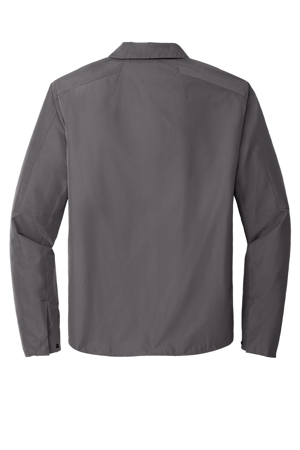 Ogio OG754 Mens Water Resistant Reverse Button Down Shirt Jacket Gear Grey Flat Back